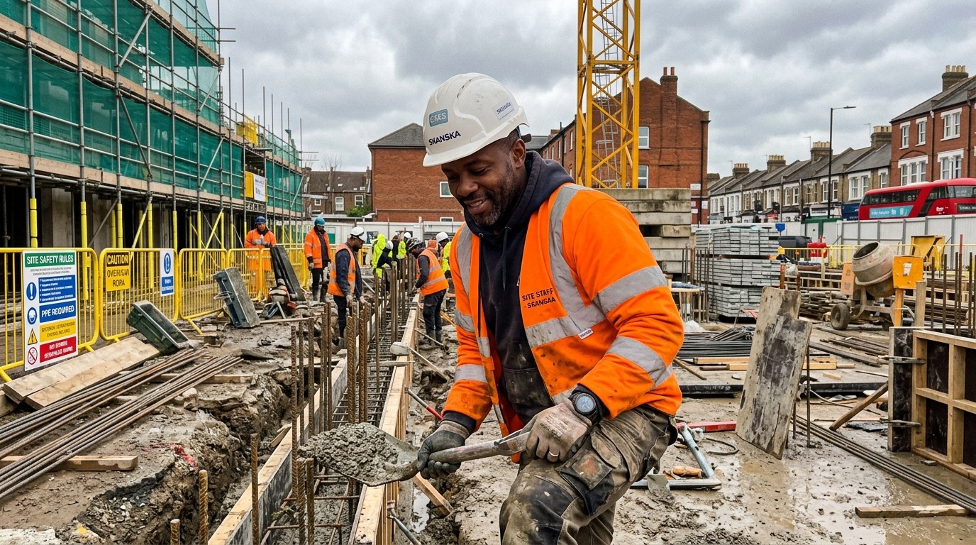 Construction workers in the UK